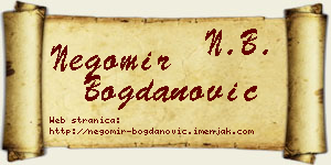 Negomir Bogdanović vizit kartica